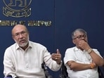 Manipur Chief Minister N. Biren Singh addresses a press conference on Monday.