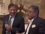 Lalit Modi at Harish Salve's wedding 