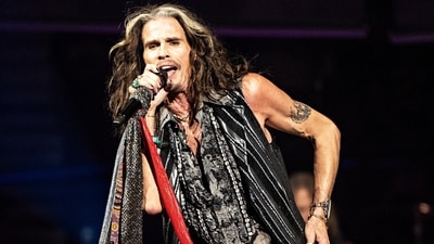 Steven Tyler of Aerosmith performs during night one of their Peace Out: The Farewell Tou in Philadelphia. (AP) (Amy Harris/Invision/AP) Steven Tyler of Aerosmith performs during night one of their Peace Out: The Farewell Tou in Philadelphia. (AP) (Amy Harris/Invision/AP)