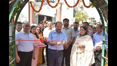 G20 Summit book exhibition being inaugurated at Aligarh Muslim University on Monday. (HT PHOTO)