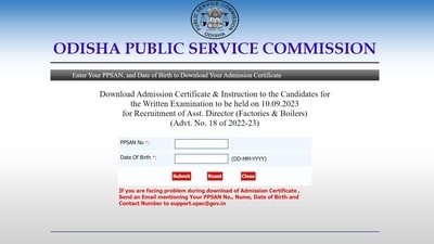 OPSC releases admit cards for Asst. Director (Factories & Boilers) recruitment exam on Sept 4; exam on Sept 10