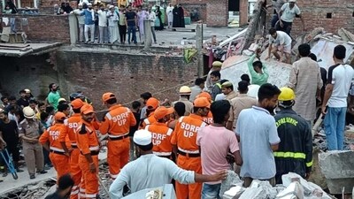 The incident occurred around 3:15 a.m. and it was reported that 15 individuals were trapped under the debris, they said. (PTI) The incident occurred around 3:15 a.m. and it was reported that 15 individuals were trapped under the debris, they said. (PTI)