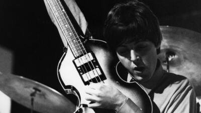 Paul McCartney of The Beatles tunes up his Hofner 500/1 violin bass guitar on stage during rehearsals for the ABC Television music television show 'Thank Your Lucky Stars' Summer Spin at Teddington Studios in London on July 11, 1964. (David Redfern/Getty Images) Paul McCartney of The Beatles tunes up his Hofner 500/1 violin bass guitar on stage during rehearsals for the ABC Television music television show 'Thank Your Lucky Stars' Summer Spin at Teddington Studios in London on July 11, 1964. (David Redfern/Getty Images)