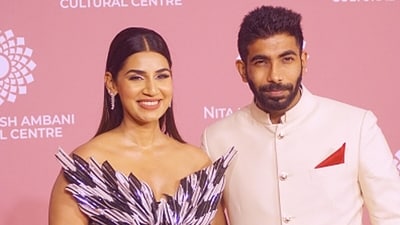 Jasprit Bumrah and Sanjana Ganesan got married in March 2021. (Getty)