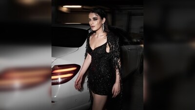 To complement her outfit, Radhika chose to wear pointed black stilettoes, adding a bold yet elegant touch to her ensemble. (Instagram/@radhikamadan) To complement her outfit, Radhika chose to wear pointed black stilettoes, adding a bold yet elegant touch to her ensemble. (Instagram/@radhikamadan)