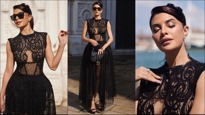 Jacqueline Fernandez is an absolute stunner who can pull off any look to perfection. Jacqueline is known for her daring and experimental fashion sense and her latest style diaries from the Venice International Film Festival are no exception. With a series of head-turning looks, the actress has been a source of style inspiration for fashion lovers everywhere. Her latest look in a gorgeous black mesh dress is sure to leave you spellbound. (Instagram/@jacquelienefernandez) Jacqueline Fernandez is an absolute stunner who can pull off any look to perfection. Jacqueline is known for her daring and experimental fashion sense and her latest style diaries from the Venice International Film Festival are no exception. With a series of head-turning looks, the actress has been a source of style inspiration for fashion lovers everywhere. Her latest look in a gorgeous black mesh dress is sure to leave you spellbound. (Instagram/@jacquelienefernandez)