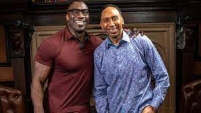 In photo: Shannon Sharpe with his 'First Take' co-host Stephen A. Smith.