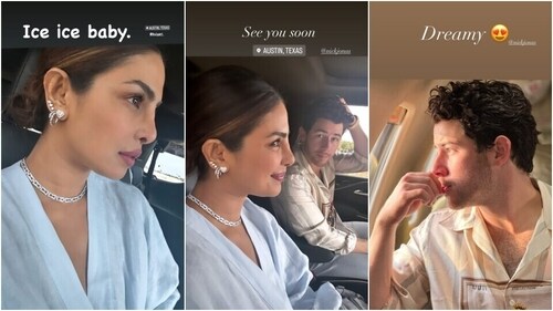 Priyanka Chopra and Nick Jonas heading to the Jonas Brothers concert. (Instagram)