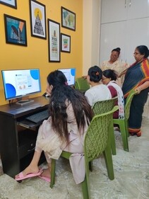 Acid attack survivors learning typing at Apna Ghar. (HT Photo/Arfa Javaid) Acid attack survivors learning typing at Apna Ghar. (HT Photo/Arfa Javaid)