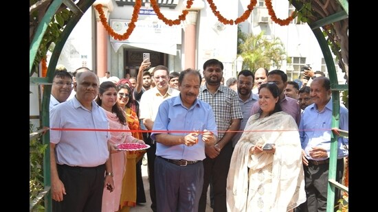 G20 Summit book exhibition being inaugurated at Aligarh Muslim University on Monday. (HT PHOTO)