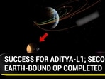 SUCCESS FOR ADITYA-L1; SECOND EARTH-BOUND OP COMPLETED SUCCESS FOR ADITYA-L1; SECOND EARTH-BOUND OP COMPLETED