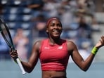 Coco Gauff of the United States defeats Jelena Ostapenko of Latvia on day nine of the 2023 U.S. Open tennis tournament at USTA Billie Jean King National Tennis Center