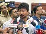Tamil Nadu Youth Welfare and Sports Development Minister Udhayanidhi Stalin speaks to the media on his statement on Sanatana Dharma, on Sunday. (ANI Photo) Tamil Nadu Youth Welfare and Sports Development Minister Udhayanidhi Stalin speaks to the media on his statement on Sanatana Dharma, on Sunday. (ANI Photo)