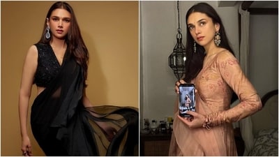 Aditi Rao Hydari delighted her fans recently with pictures of herself in two gorgeous traditional ensembles. The actor loves wearing ethnic outfits. Her wardrobe is populated with steal-worthy numbers, from silk sarees to cotton suit sets and designer lehengas. The latest photos show her in a stunning black saree and a pretty silk anarkali. Scroll through to check out the images. (Instagram) Aditi Rao Hydari delighted her fans recently with pictures of herself in two gorgeous traditional ensembles. The actor loves wearing ethnic outfits. Her wardrobe is populated with steal-worthy numbers, from silk sarees to cotton suit sets and designer lehengas. The latest photos show her in a stunning black saree and a pretty silk anarkali. Scroll through to check out the images. (Instagram)