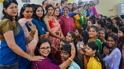 Teachers' Day is celebrated annually on September 5 to commemorate the birth anniversary of scholar and Bharat Ratna recipient Dr. Sarvepalli Radhakrishnan. It’s a day dedicated to teachers and the role they play in shaping their students’ lives. Here's how the country is celebrating the day today. (PTI) Teachers' Day is celebrated annually on September 5 to commemorate the birth anniversary of scholar and Bharat Ratna recipient Dr. Sarvepalli Radhakrishnan. It’s a day dedicated to teachers and the role they play in shaping their students’ lives. Here's how the country is celebrating the day today. (PTI)