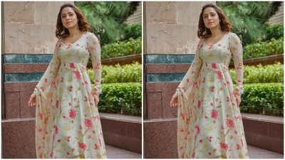 Nushrratt played muse to fashion designer duo Paulmi and Harsh and picked the stunning ethnic attire from the shelves of the designers. (Instagram/@nushrrattbharuccha) Nushrratt played muse to fashion designer duo Paulmi and Harsh and picked the stunning ethnic attire from the shelves of the designers. (Instagram/@nushrrattbharuccha)