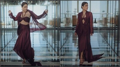 Kareena Kapoor Khan is all set to make her OTT debut with 'Jaane Jaan' and the actress is currently busy promoting it. With back-to-back stunning looks in chic outfits, Bebo is serving up fashion inspiration to all her followers. Be it a sexy dress or a stunning pantsuit, Kareena can pull off any look to perfection. And her recent appearance in a three-piece coordinated outfit is no exception. With her undeniable beauty and incredible sense of style, Kareena is proving her fashion prowess. (Instagram/@kareenakapoorkhan) Kareena Kapoor Khan is all set to make her OTT debut with 'Jaane Jaan' and the actress is currently busy promoting it. With back-to-back stunning looks in chic outfits, Bebo is serving up fashion inspiration to all her followers. Be it a sexy dress or a stunning pantsuit, Kareena can pull off any look to perfection. And her recent appearance in a three-piece coordinated outfit is no exception. With her undeniable beauty and incredible sense of style, Kareena is proving her fashion prowess. (Instagram/@kareenakapoorkhan)
