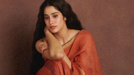 Janhvi Kapoor shares magical pictures of herself clad in a linen saree for a dreamy photoshoot. (Instagram)