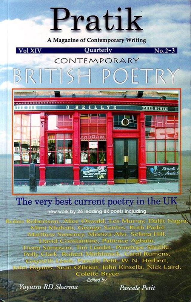 “Some time after my mother’s death, I resumed Pratik’s publication with a Special British issue that included the work of 26 leading British poets and had Pascale Petit as guest editor.” (https://niralapublications.com/new-booksarrivals/pratik-magazine/)