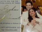 The leaked wedding reception invite of Parineeti Chopra and Raghav Chadha The leaked wedding reception invite of Parineeti Chopra and Raghav Chadha