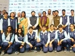 Athletes from Indian contingent at the IOA event on Tuesday