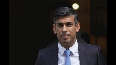 Britain's Prime Minister Rishi Sunak in London on Wednesday. (AP) Britain's Prime Minister Rishi Sunak in London on Wednesday. (AP)