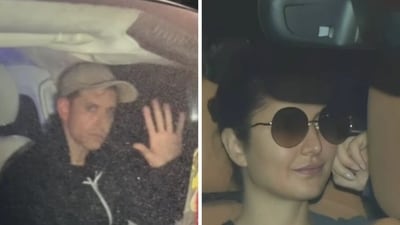 Hrithik Roshan and Katrina Kaif attended the Jawan screening on Wednesday Hrithik Roshan and Katrina Kaif attended the Jawan screening on Wednesday