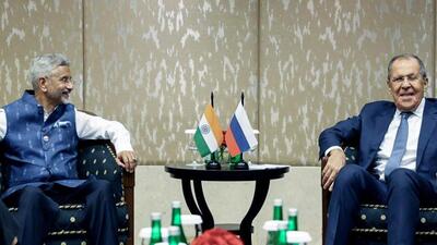 External affairs minister S Jaishankar meets with Russian foreign minister Sergey Lavrov. (ANI photo) External affairs minister S Jaishankar meets with Russian foreign minister Sergey Lavrov. (ANI photo)