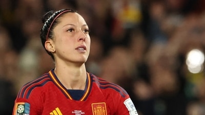 Spain's midfielder #10 Jennifer Hermoso reacts after failing to score a penalty shot (AFP) Spain's midfielder #10 Jennifer Hermoso reacts after failing to score a penalty shot (AFP)