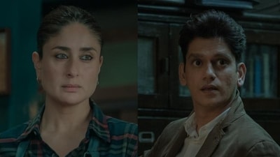 Kareena Kapoor and Vijay Varma star in Sujoy Ghosh’s thriller Jaane Jaan. The trailer dropped on Tuesday. Kareena Kapoor and Vijay Varma star in Sujoy Ghosh’s thriller Jaane Jaan. The trailer dropped on Tuesday.