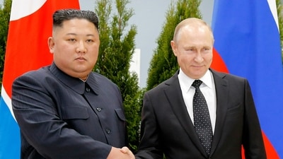 There are growing expectations for a meeting as it’s clear Kim's and Putin’s interests are aligning in the face of their deepening, separate confrontations with the United States. (AP/File) There are growing expectations for a meeting as it’s clear Kim's and Putin’s interests are aligning in the face of their deepening, separate confrontations with the United States. (AP/File)