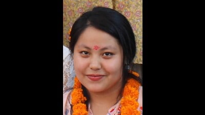 PU elections: Benazirsana Yumkhaibam, 19, polled 327 out of the total 802 at MCM DAV, Sector 36, to become the college’s student council president. (HT Photo)