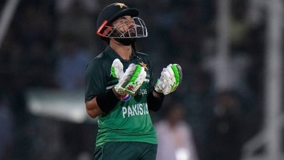Mohammad Rizwan prays after scoring fifty during the Asia Cup cricket match against Bangladesh (AP) Mohammad Rizwan prays after scoring fifty during the Asia Cup cricket match against Bangladesh (AP)