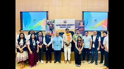 Professor RK Sinha, vice-chancellor of Gautam Budh University informed that under the partnership, 50 students selected by the University will volunteer at the racing event. (HT Photo)