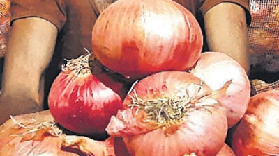 Thane, India - August, 21, 2023: at thane union market, Farmers are angry after central government increased export duty by 40% and stopped onion exports and onion is likely to become expensive in the coming days. , in Thane, in Mumbai, India, on,Monday, August, 21, 2023. ( Praful Gangurde / HT Photo ) Thane, India - August, 21, 2023: at thane union market, Farmers are angry after central government increased export duty by 40% and stopped onion exports and onion is likely to become expensive in the coming days. , in Thane, in Mumbai, India, on,Monday, August, 21, 2023. ( Praful Gangurde / HT Photo )