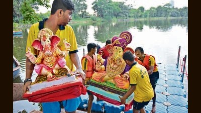 The Pune Municipal Corporation (PMC) has urged citizens to celebrate the upcoming Ganesh Festival in an eco-friendly manner (HT FILE PHOTO) The Pune Municipal Corporation (PMC) has urged citizens to celebrate the upcoming Ganesh Festival in an eco-friendly manner (HT FILE PHOTO)