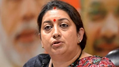Smriti Irani commented on the Sanatan Dharma row on Wednesday. Smriti Irani commented on the Sanatan Dharma row on Wednesday.