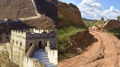 The police have arrested the construction workers who damaged a part of the Great Wall of China. (Pixabay (gmshtwjl) and local police)