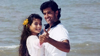 Ameesha Patel and Hrithik Roshan in a still from Kaho Na Pyaar Hai. Ameesha Patel and Hrithik Roshan in a still from Kaho Na Pyaar Hai.