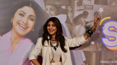 Shilpa Shetty at the trailer launch of Sukhee. Shilpa Shetty at the trailer launch of Sukhee.
