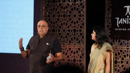 Tarun Tahiliani and Revathi Kant, Chief Design Officer, Titan Company Limited