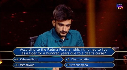 Jaskaran Singh on KBC. Jaskaran Singh on KBC.