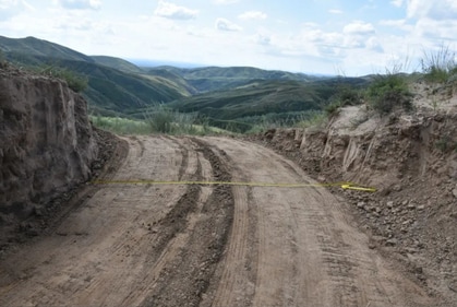 Local police shared this image of the damage caused to the Great Wall of China. (Screengrab)