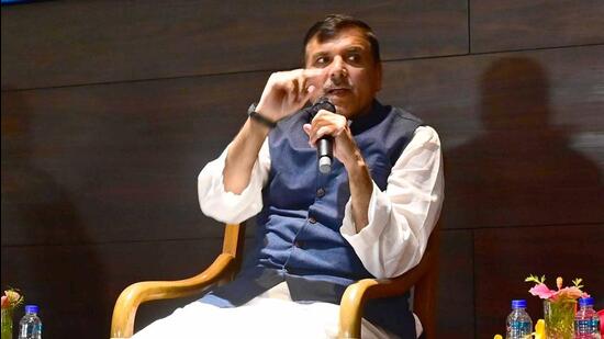 AAP national spokesperson Sanjay Singh. (HT Photo)