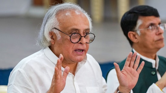 Congress leader Jairam Ramesh addresses a press conference (PTI File)