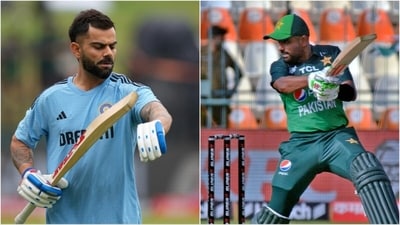 Babar Azam (L) went past Virat Kohli for a unique captaincy feat in ODIs (AP) Babar Azam (L) went past Virat Kohli for a unique captaincy feat in ODIs (AP)