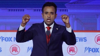 FILE PHOTO: Former biotech executive Vivek Ramaswamy speaks at the first Republican candidates' debate of the 2024 U.S. presidential campaign in Milwaukee, Wisconsin, U.S. August 23, 2023. (REUTERS)