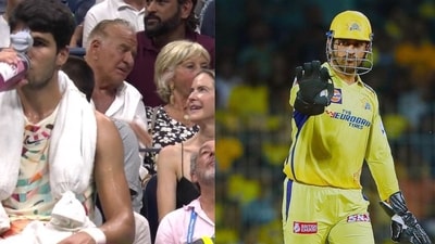 MS Dhoni was present during Carlos Alcaraz's US Open quarter-final match. MS Dhoni was present during Carlos Alcaraz's US Open quarter-final match.
