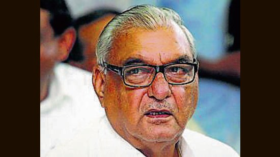 Former chief minister of Haryana Bhupinder Singh Hooda on Thursday led a foot march from Congress Bhawan to Bhiwani stand in Rohtak to mark the first anniversary of ‘Bharat Jodo Yatra’. oda (HT File Photo)