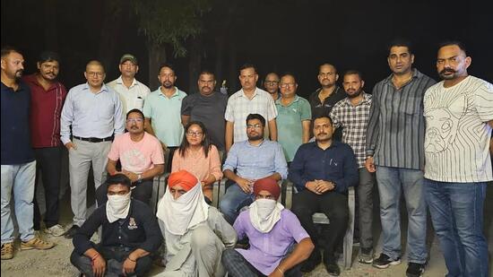 Police said the three men were carriers and it still needs to be established who killed the two tigers and where (Police Photo)